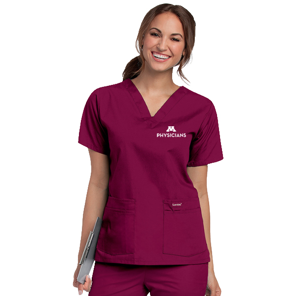 Women's V-Neck Tunic - S, Maroon, M Physicians