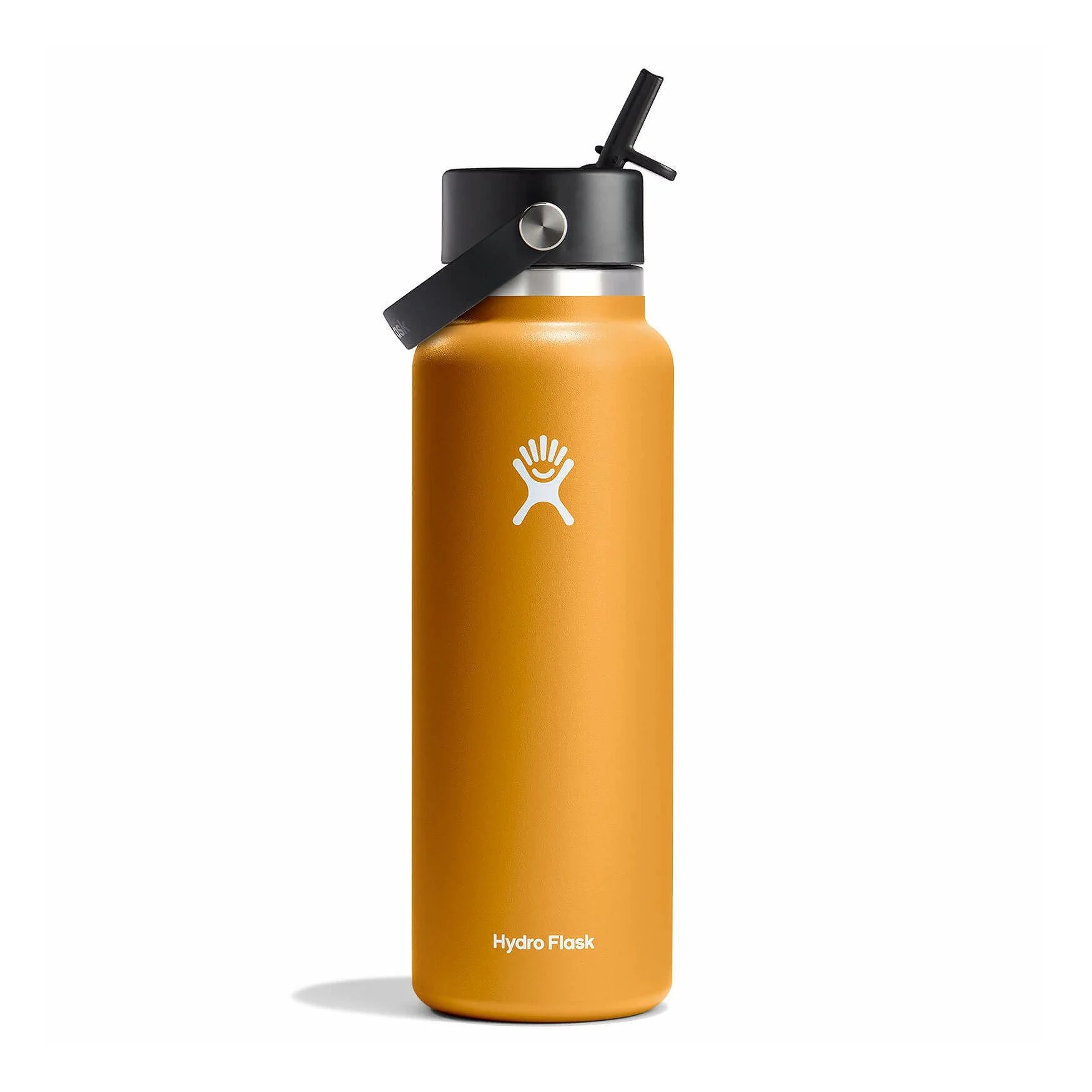 Hydro Flask 40 oz Wide Mouth with Flex Straw Cap Water Bottles - 40 oz Gold , Gold