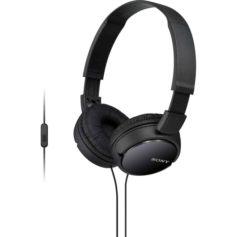 Sony Stereo On-Ear Headphones with Mic - Black