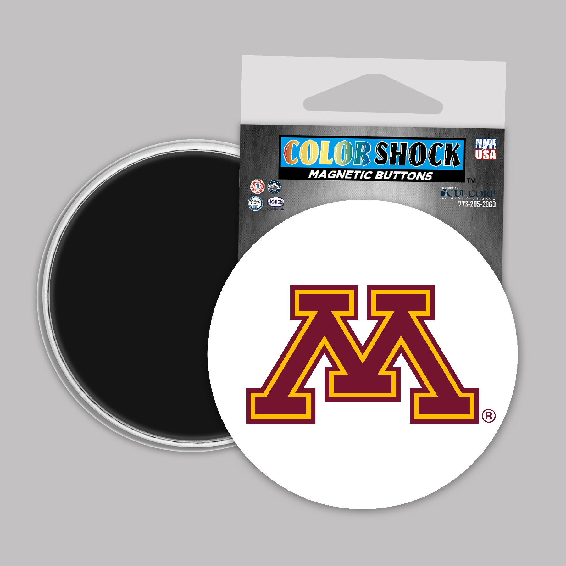 University of Minnesota M Circle Magnet  - White