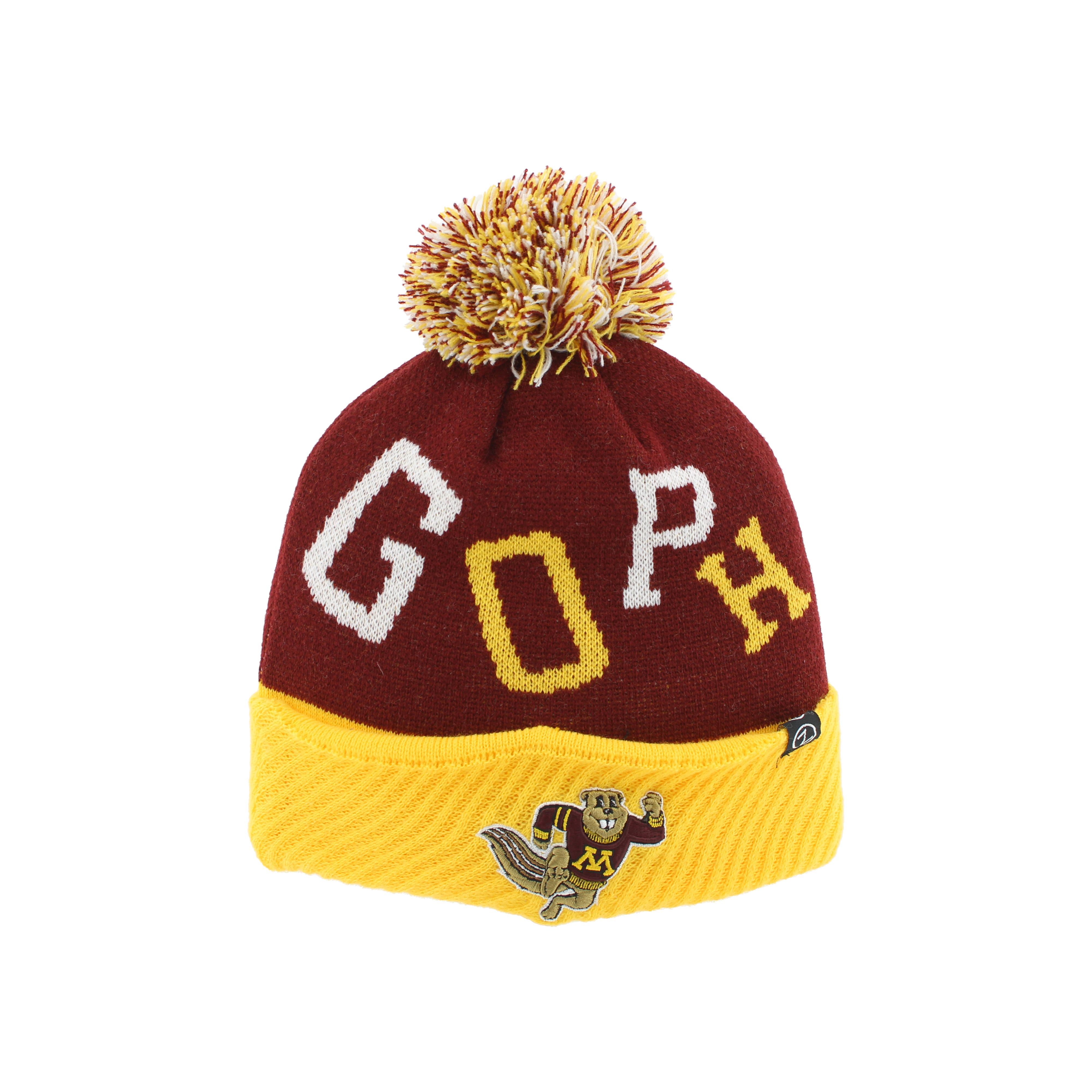 Zephyr Youth University of Minnesota Charging Goldy Knit Beanie  - Maroon