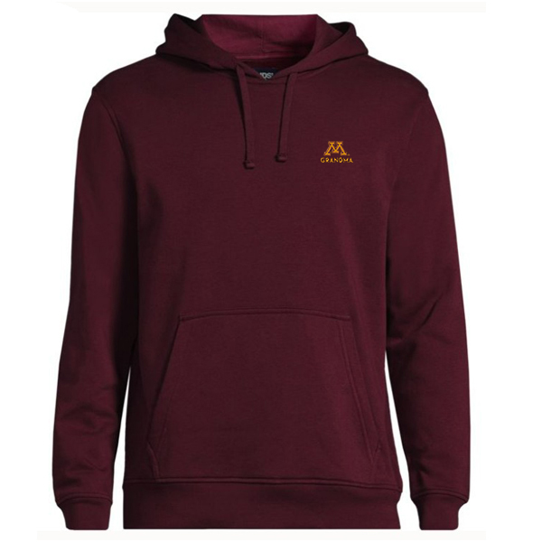 Lands' End University of Minnesota Grandma Unisex Hoodie  - XS, Maroon