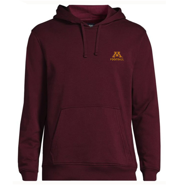 Lands' End University of Minnesota Football Unisex Hoodie  - XS, Maroon