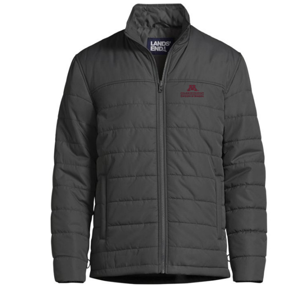 Lands' End College of Pharmacy Men's Insulated Jacket - S, Gray