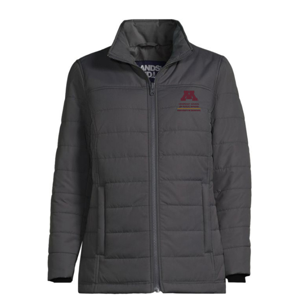 Lands' End Humphrey School of Public Affairs Women's Insulated Jacket - S, Gray
