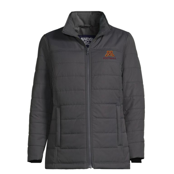 PreviousNext Lands' End University of Minnesota M Football Women's Insulated Jacket - S, Gray