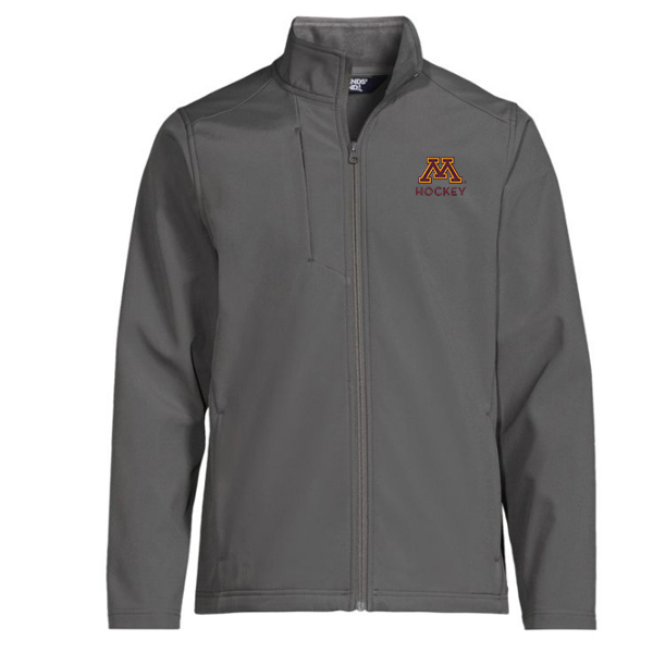 Lands' End M Hockey Men's Soft Shell Jacket - M, Gray