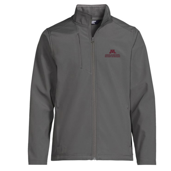Lands' End School of Dentistry Men's Soft Shell Jacket - M, Gray