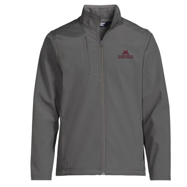 Lands' End College of Pharmacy Men's Soft Shell Jacket - M, Gray
