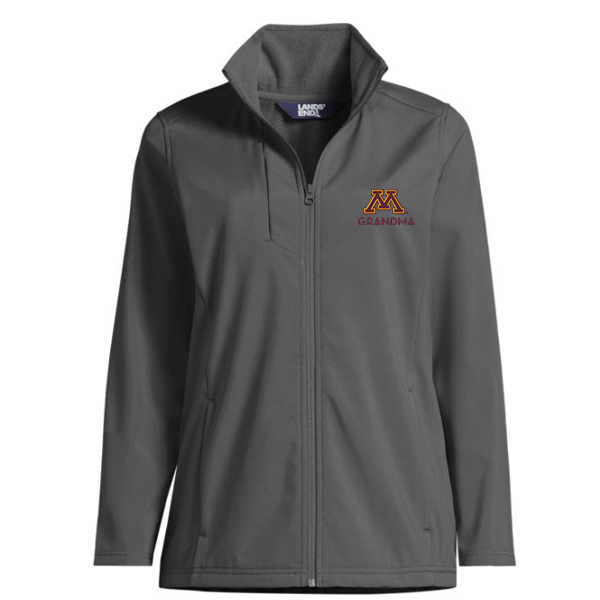 Lands' End University of Minnesota Grandma Women's Soft Shell Jacket - S, Gray