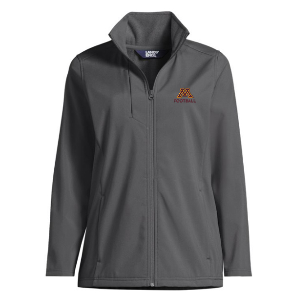 Lands' End University of Minnesota M Football Women's Soft Shell Jacket - S, Gray