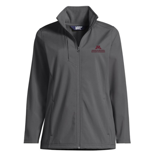 Lands' End School of Dentistry Women's Soft Shell Jacket - S, Gray