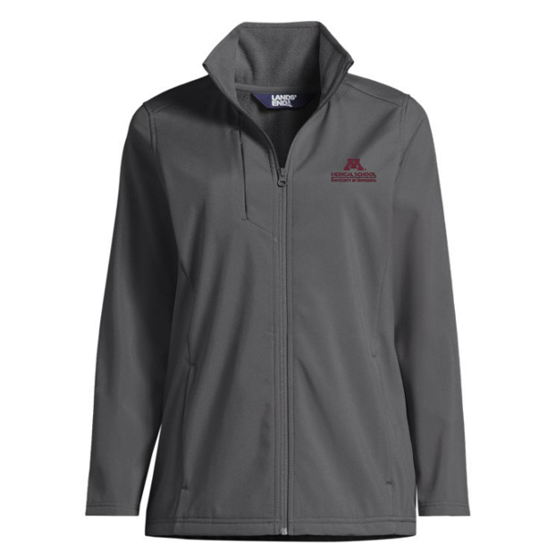 Lands' End Medical School Women's Soft Shell Jacket - S, Gray