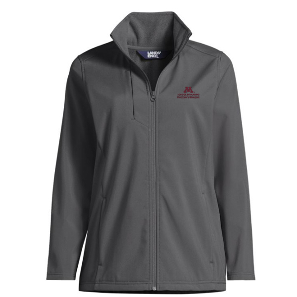Lands' End School of Nursing Women's Soft Shell Jacket - S, Gray
