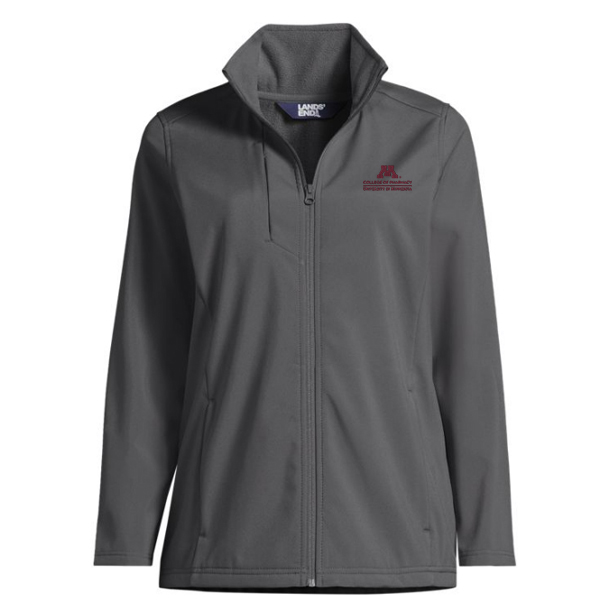 Lands' End College of Pharmacy Women's Soft Shell Jacket - S, Gray