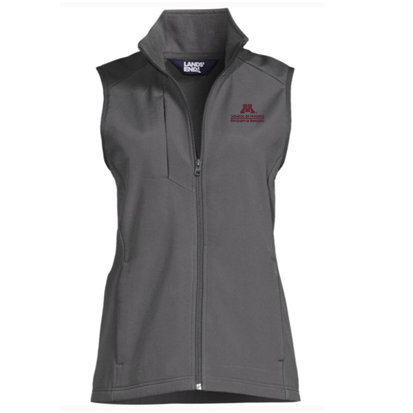 Lands' End School of Nursing Women's Soft Shell Vest - S, Gray