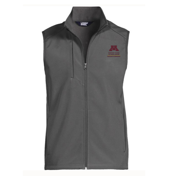 Lands' End Humphrey School of Public Affairs Men's Soft Shell Vest - S, Gray