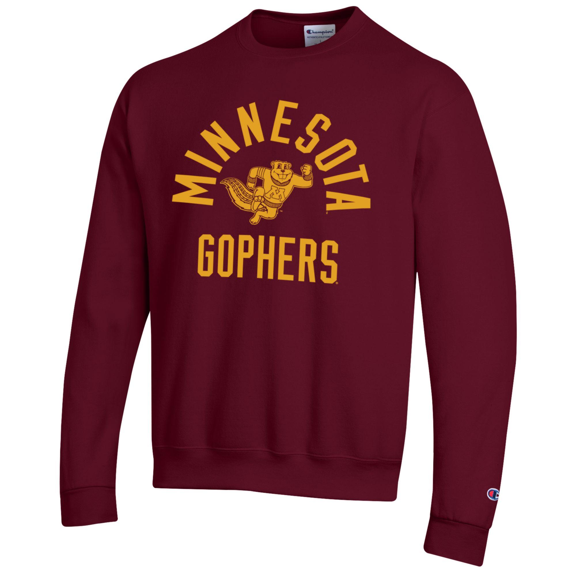 Champion University of Minnesota Charging Goldy Crewneck Sweatshirt - XS, Maroon