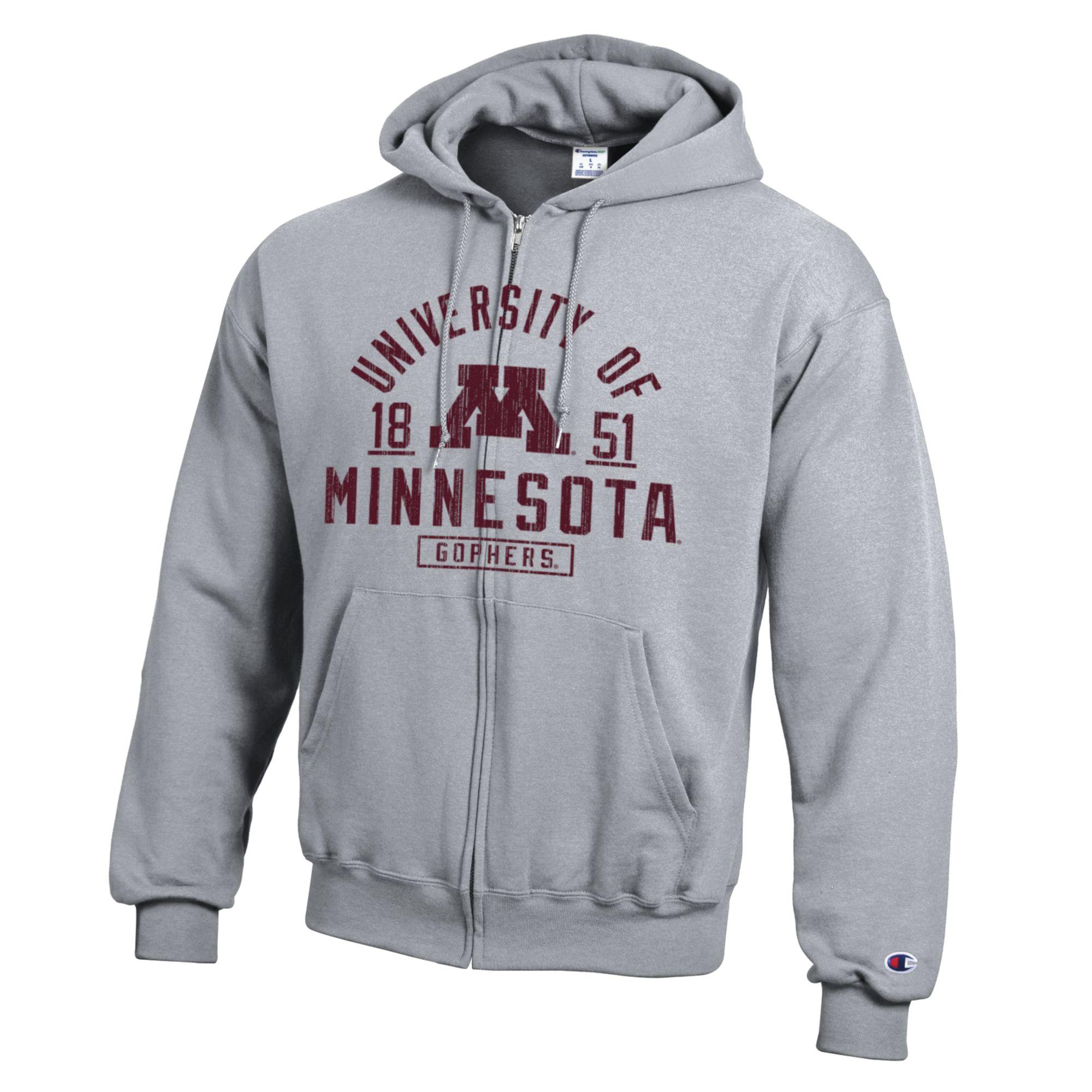 Champion University of Minnesota Full Zip Hoodie  - XS, Gray