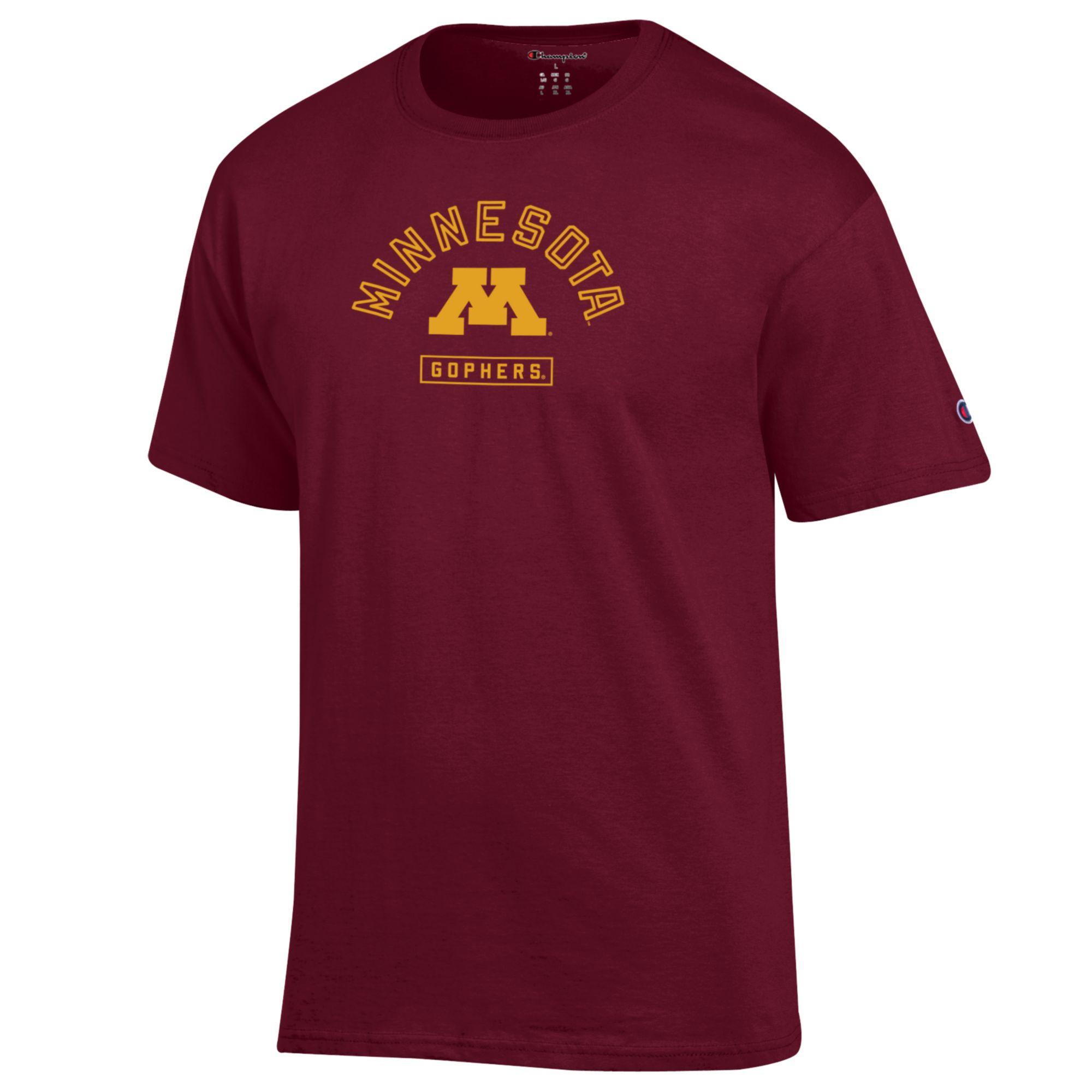 Champion University of Minnesota Gophers Tee - S, Maroon