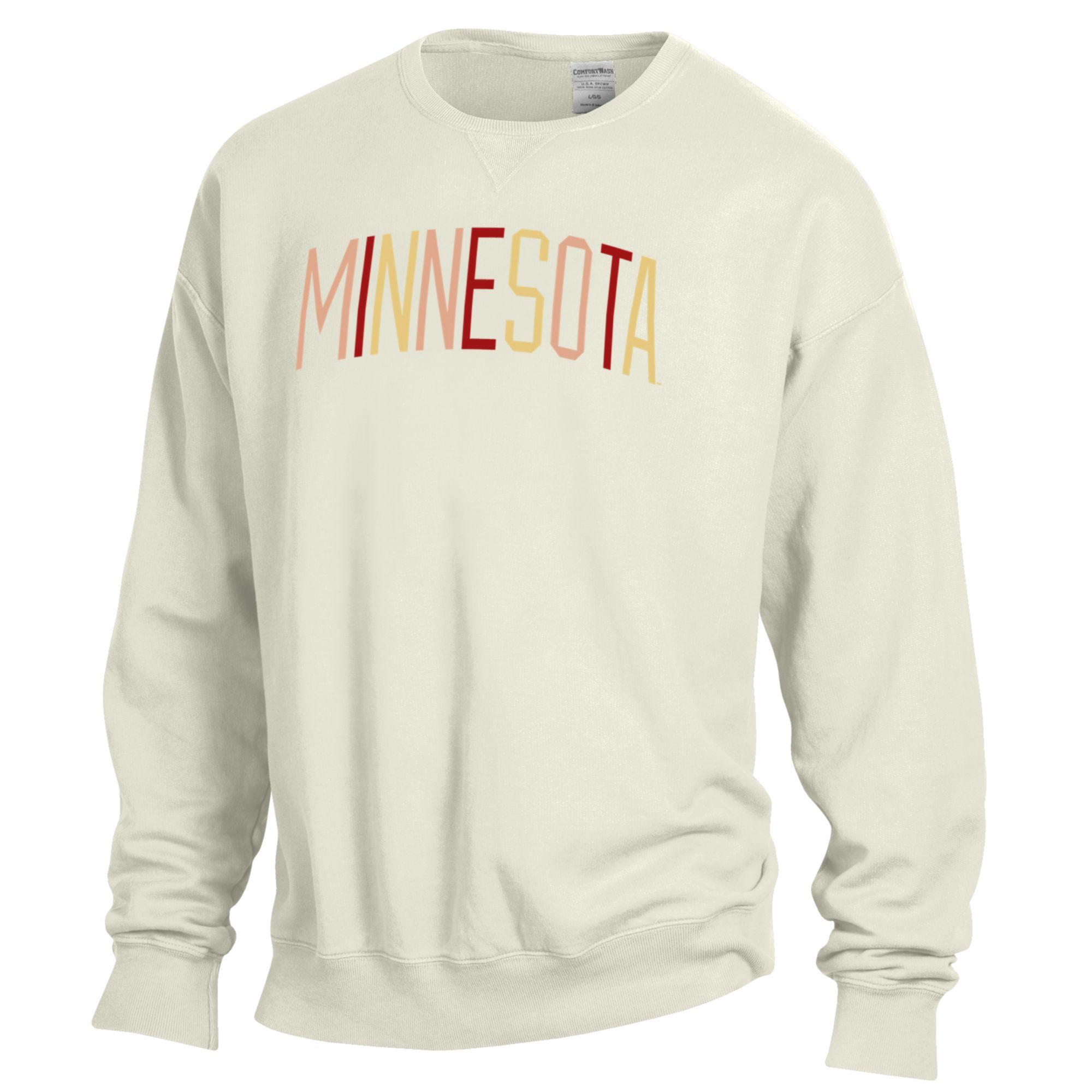 Comfort Wash University of Minnesota Crew Neck Sweatshirt  - S, Butter / Cream