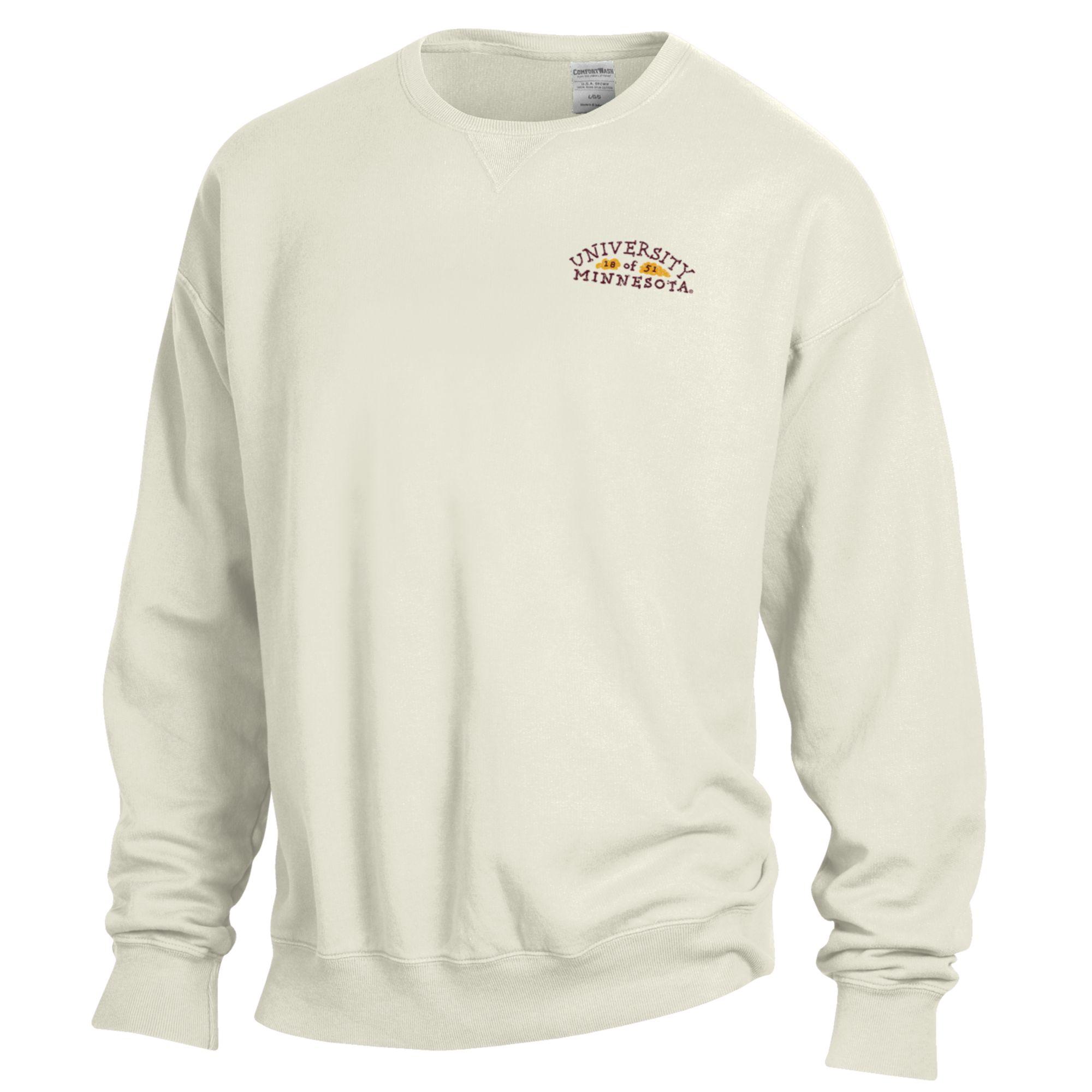 Comfort Wash University of Minnesota Julia Gash Crewneck Sweatshirt  - S, Butter / Cream