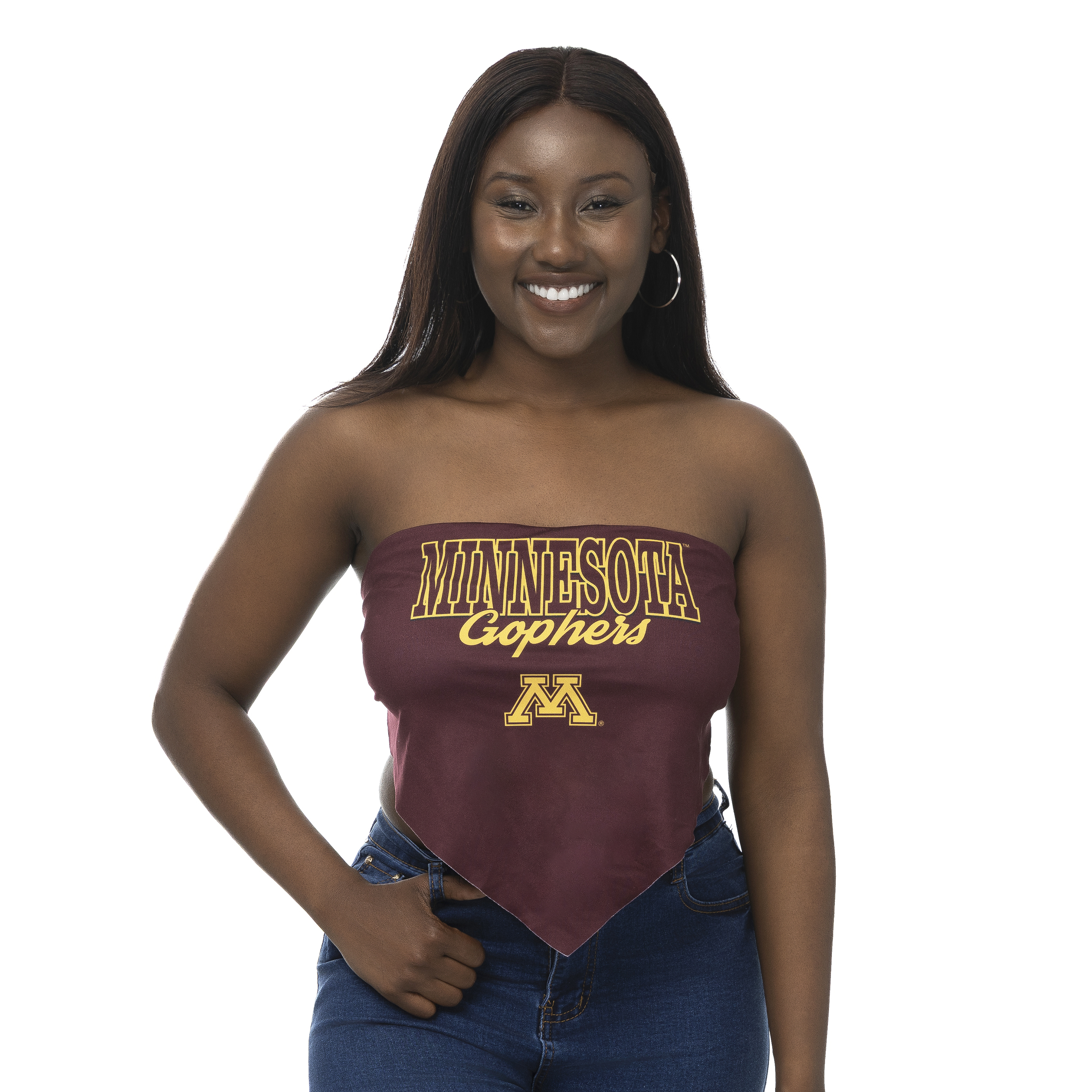 Zoozatz University of Minnesota Women's Tie Back Bandeau - One Size, Maroon