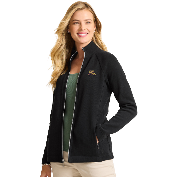 Tommy Bahama Women's Full Zip University of Minnesota Sweatshirt  - XS, Black
