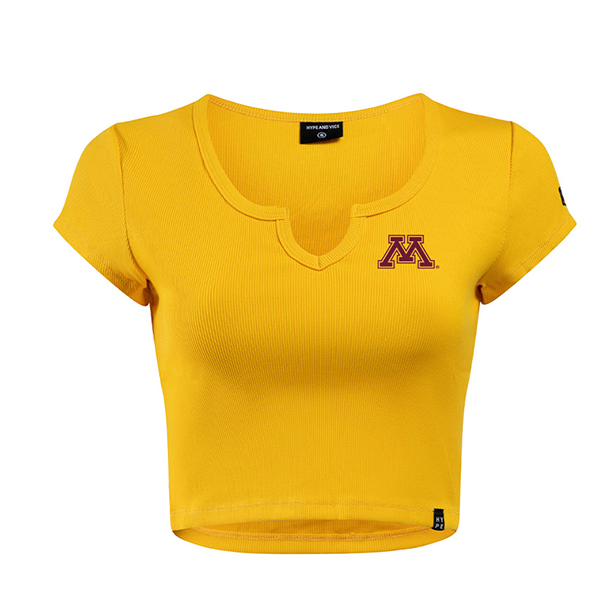 Hype and Vice University of Minnesota Women's Cali Tee - S, Gold