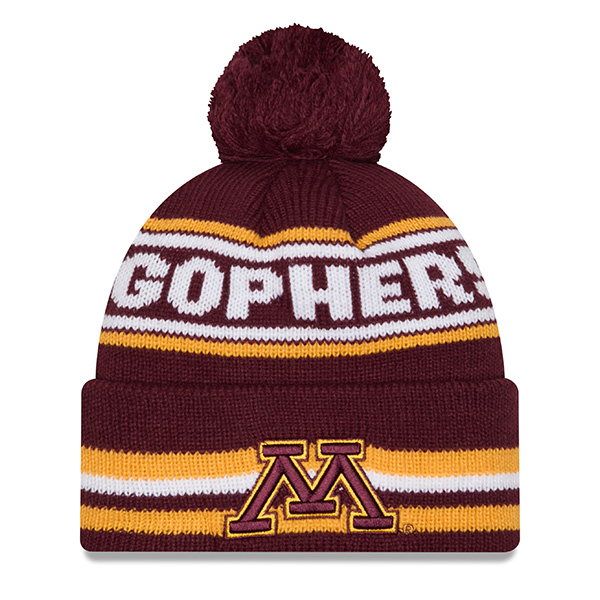 New Era University of Minnesota Striped Knit Hat - Maroon