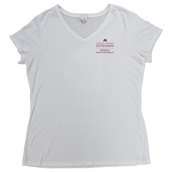 University of Minnesota Master Naturalist Women's V-Neck Tee - XS, White