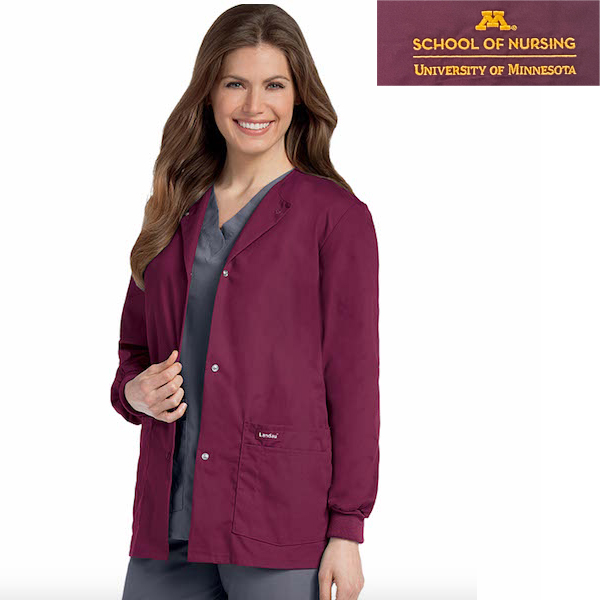 Women's Snap Front Warm Up Jacket School of Nursing Logo - S, School of Nursing, Anesthesia, Medical Laboratory Sciences - Wine