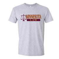 University of Minnesota Law School T-Shirt - S, Silver / Light Gray
