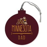 University of Minnesota Dad Wood Ornament - Maroon