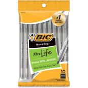Bic Medium Xtra Life Round Stic Pens 10Pk.