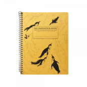 Michael Roger Decomposition Recycled 7.5in x 9.75in King Penguins Spiral Notebook - 7.5x9.5