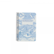 Michael Roger Decomposition Recycled Flying Sharks Spiral Notebook - 4x6