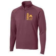 University of Minnesota Law 1/4 Zip Pullover - XL, Maroon