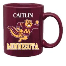 University of Minnesota Caitlin Charging Goldy Mug - Maroon