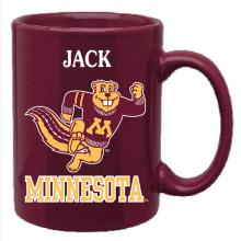 University of Minnesota Jack Charging Goldy Mug - Maroon