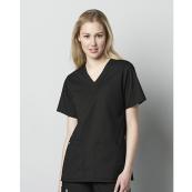 DT WonderWORK Women's V-Neck Scrub Top - 2XS, School of Dentistry DT -  Black