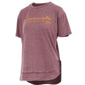 Pressbox University of Minnesota Women's Vintage Poncho Tee - S, Maroon