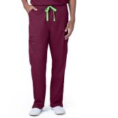 Unisex Straight Leg Cargo Scrub Pants - XS, School of Nursing, Anesthesia, Medical Laboratory Sciences - Wine
