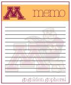 The Fanatic Group University of Minnesota Memo Pad - White
