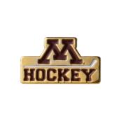 Minnesota M Hockey Lapel Pin - Gold