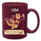 University of Minnesota Lisa Charging Goldy Mug - Maroon