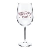 Minnesota Mom Wine Glass - Clear