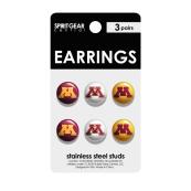 Spirit Gear University of Minnesota M Earrings - Brown