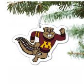 Charging Goldy Ornament - Maroon