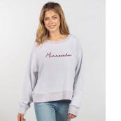 Chicka-D University of Minnesota Women's Cropped Sweatshirt - M, White